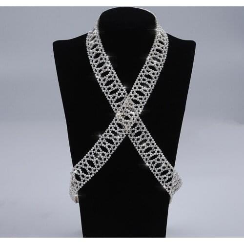 Latest Pearl Weave Collar Hot Sell Pearl Shirt Collar Pretty Hand Knit Pearl Beads