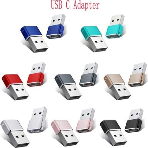USB 2.0 Type A Male To Type C Female Connector Converter Adapter Type-c USB Standard Charging Data Transfer For Samsung IPhone