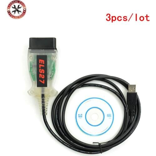 3pcs/lot OBD2 Code Reader ELS27 FORScan Works For Ford/Lincoln/Mercury Green PCB FTDI Chip+PIC24HJ128GP
