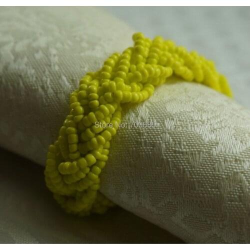 Glass beads wedding napkin ring, wholesale napkin holder