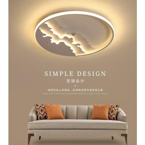 Bedroom Light Simple Modern LED Ceiling Mount Lamp Living Room Study round Wave Lighting Personalized & Creative-Level Lighting