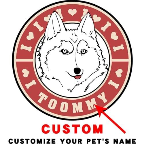 Husky Pet custom name of dog collar Iron on patches for clothes Heat-sensitive patches Ironing stickers DIY Appliques