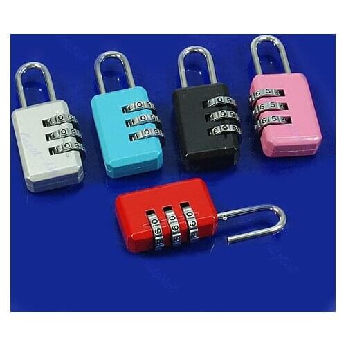 THINKTHENDO 5pcs/lot Mini 3 Digit Resettable Combination Luggage Suitcase Lock Padlock Gray