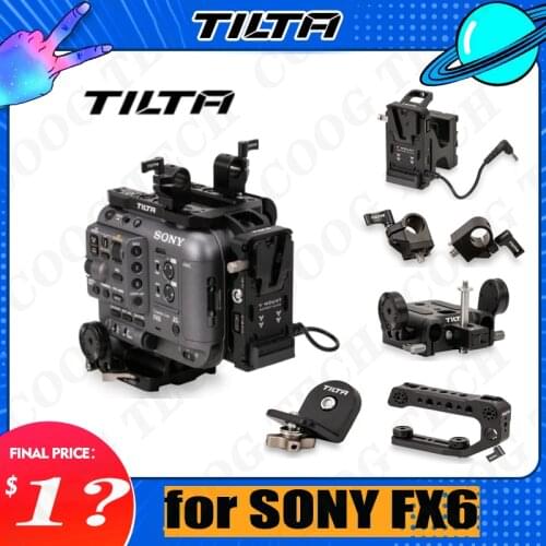 Tilta Sony FX6 ES-T20-QRBP Quick Release Baseplate with Adjustable EF Mount Lens Adapter Support for FX9/FX6 ES-T18-LAS