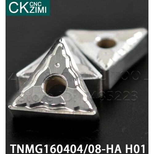 Inserts TNMG160402-HA H01 TNMG160404-HA H01 TNMG160408-HA H01 Carbide Turning tools aluminum blade TNMG for CNC machine cutting