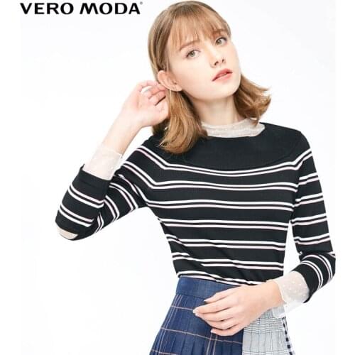 Vero Moda stripe elastic shoulder Women Winter sweater | 319124532