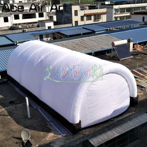 10m L Durable design inflatable car shelter garage entrance cover tunnel marquee tent with curtains for parking and emergency