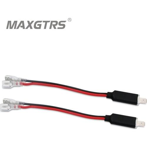 2pcs H1 LED Replacement Bulb Single Diode Converter Wiring Connecting Lines for Headlights Bulb Cables Accessories