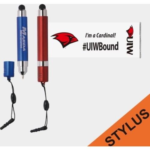 Free ship Free 1 Logo on the Pen + 2 sides Banner print New ! Stylus Banner pen adversting pen/business /company logo