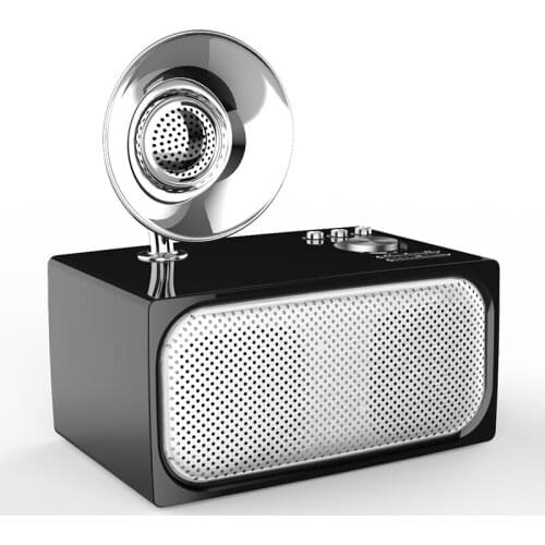 Retro Bluetooth Speaker Subwoofer Desktop Mini Audio Wireless Cannon Support TF Card