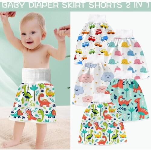 C5AF 2 in 1 Comfy Infant Baby Diaper Skirt Waterproof Absorbent Washable Shorts Pants