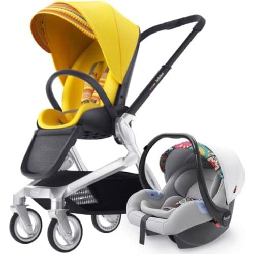 Childrens Stroller Can Sit and Lie Four-wheel Shock Absorber Folding Two-way Lightweight High Landscape Baby Stroller