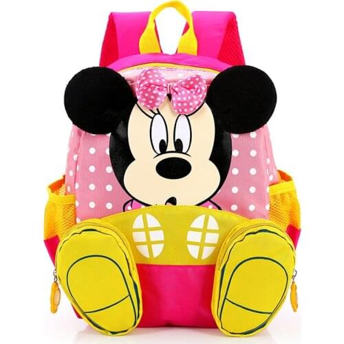 Disney Cartoon Backpack For Baby Boys Girls Minnie Mickey Mouse Children Lovely Schoolbag Kindergarten Schoolbag Kids Gift
