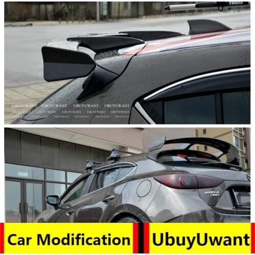 For Mazda3 Axela hatchback 2015-2018 Car Tail Wing Decoration Carbon Fiber/FRP Rear Trunk Spoiler Car Styling For Mazda 3