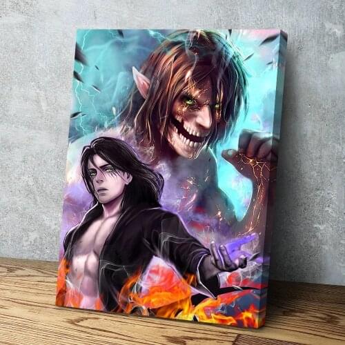 Home Decor Attack On Titan Canvas Painting Alen Pictures Wall Art HD Prints Anime Character Modular Poster Frame For Living Room