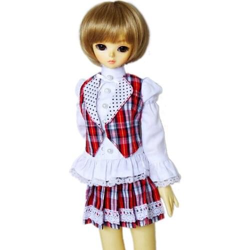 [wamami] 290# Checks Suit/Dress For 1/4 MSD DZ AOD DOD BJD Doll Dollfie