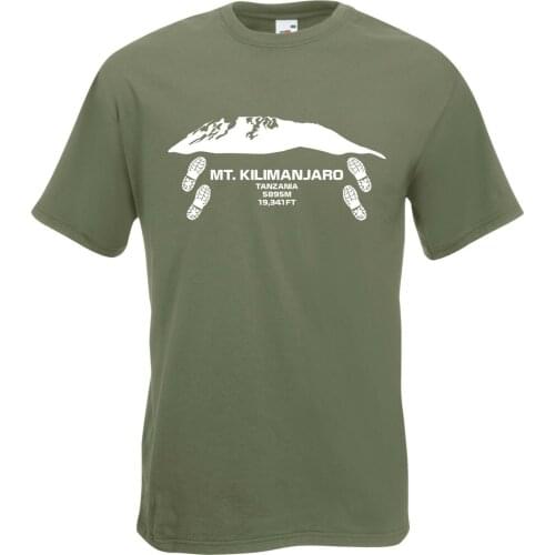 Mount Kilimanjaro Machame Route Walking T-Shirt Summer Tops for Man Summer Cotton T-Shirt Fashion Family T Shirts
