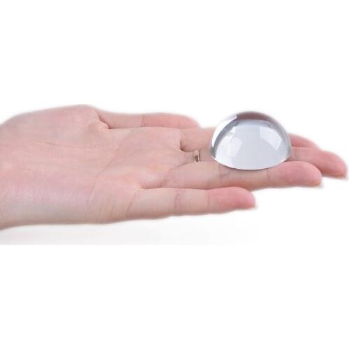 LS 2pcs Mini Magnifying Glass Paperweight Dome Magnifiers Semi Crystal Ball 40mm