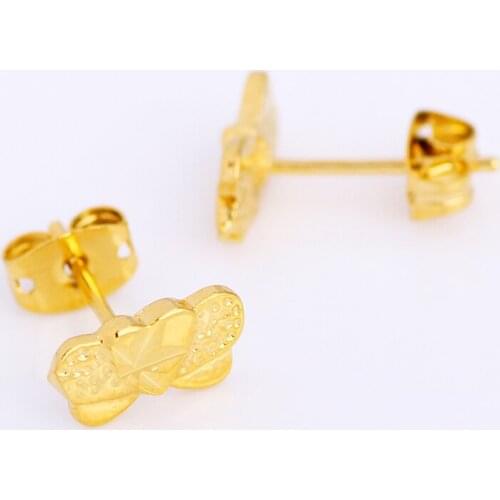 Small Stud Earrings Lovely Earrings Jewelry Gold Pop Earrings Womens Gift Jewelry Free Shipping
