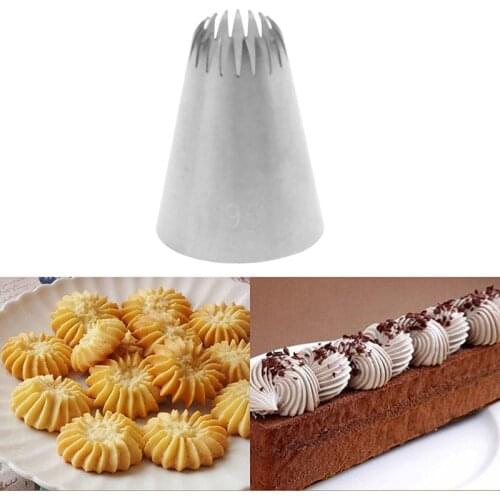 Cake Head Metal Icing Piping Nozzles Stainless Steel Cake Cream Decor Tip #195