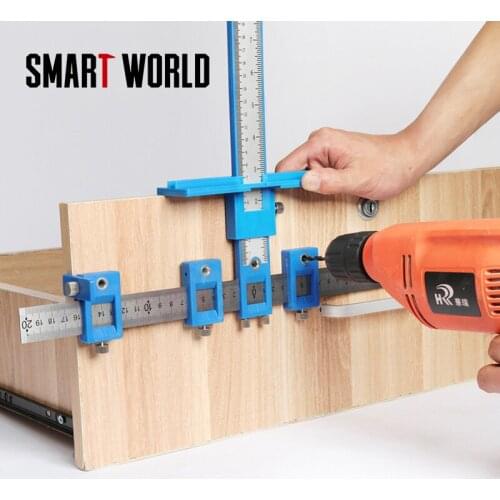 Multifunctional Furniture Carpentry Woodworking Punch Locator Drill Guide Handle Knob Template Locator Hole Punch Tools