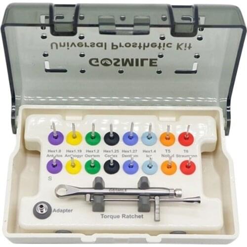 Dental Implant Screwdriver Universal Restoration Tools Kit Repair Torque Wrench 16 Pcs Screw Driver