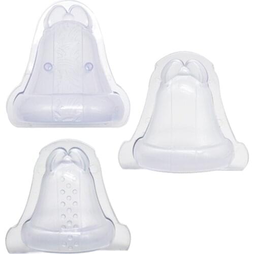 New 3D 6Pcs/Set Bells Chocolate Mold DIY Handmade Making Tool Candy Plastic Cake Decorating Molds Baking Mould