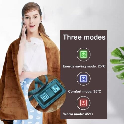 Coral Fleece Electric Blanket USB Heating Warm Shawl Blanket Adjustable Price Temperature Household Warming Electric Blanket