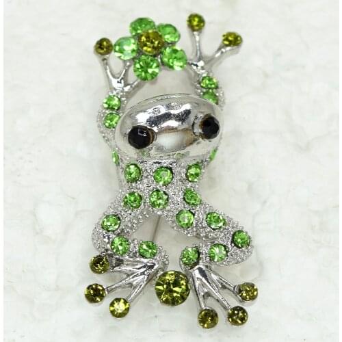 Wholesale Rhinestone Frog Pin brooches Pendant C101856