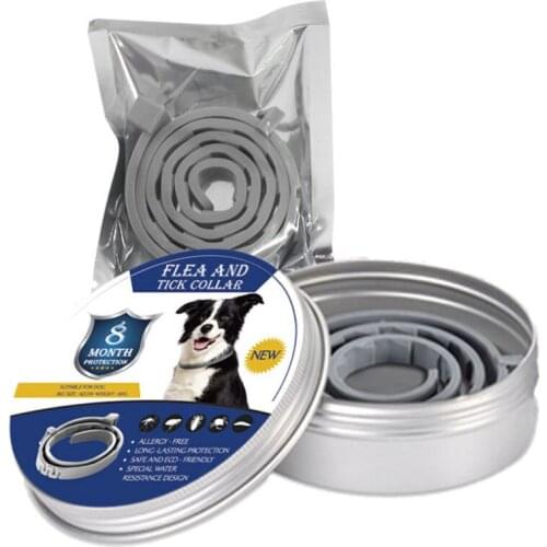 8 Month Flea Tick Collar For Dogs Cats Collar Pet Adjustable Dog Collar For Small Dogs Pets Harness Mosquitoes Repellent Collar