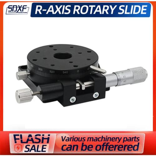 R-axis rotary sliding table, manual adjustment of displacement platform, 360º fine adjustment of angle indexing plate RS60/40/90