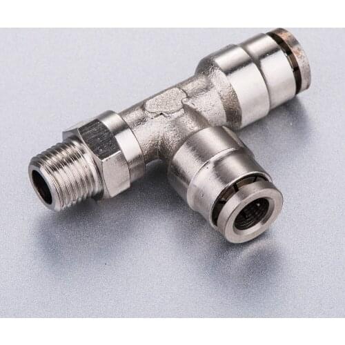 Tube size 10mm-1/8 PT thread Male Run Tee Swivel camozzi fitting