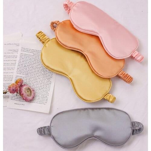 Sleep Mask Silk Eye Bands Cover Dream Mask Aid Sleep For Women Men Imitation Mulberry Silk Health Travel Fashion Relax Eye Patch