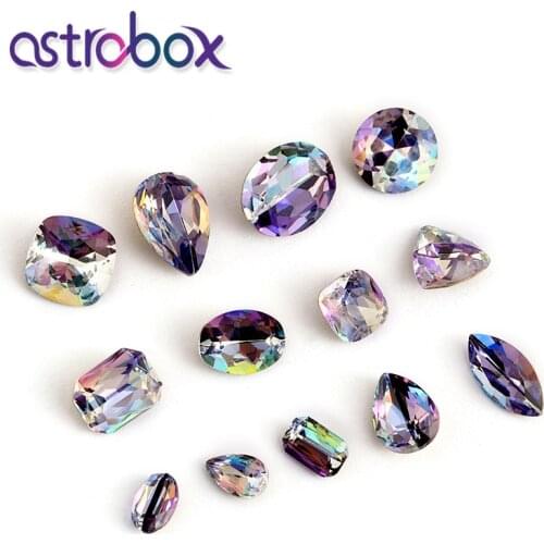 Nail Art Rhinestones Stones Jewelry Decoration sticke Tanzanite Laser Rhinestone Stones Strass Glass rhinestones for clothing