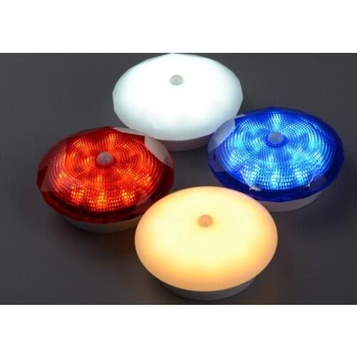 Smart LED Light Wardrobe Bedroom Bedside Night Light Infrared Sensor Creative Product Gem Sensor Light Infrared Sensor Light