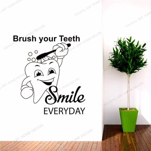 YOYOYU Dental Clinic Sign Wall Stickers Decal Stomatology Vinyl Window Sticker Logo Design Office Dentist Cabinet Decor WQ22