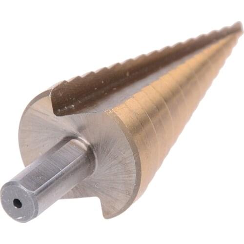 1pcs HSS Spiral Grooved Center Drill Bit Pagoda Shape Hole Cutter 4-12mm Carbide Titanium Step Cone Drill Bit Set
