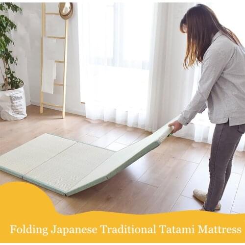 1PC Folding Japanese Traditional Tatami Mattress Rectangle Large Foldable Floor Straw Mat For Yoga Sleeping Tatami Mat Flooring