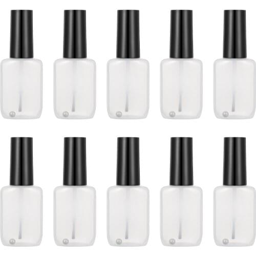 10pcs Empty Nail Varnish Brush Bottles Nail Polish Empty Bottles Storage Bottles