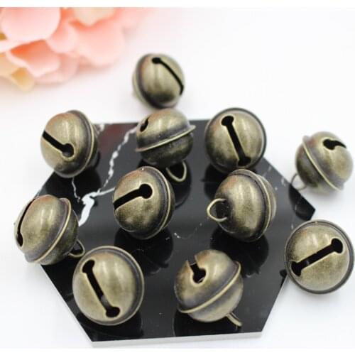 10 pcs/lot 21 mm Iron round bells for Christmas decoration Plating Bells for handmade br