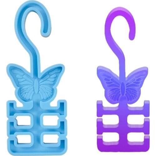 2 Styles Useful Mask Hanger Epoxy Resin Mold Storage Rack Holder Silicone Mould