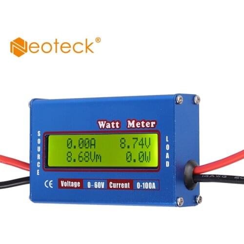 Neoteck DC LCD 60V/100A Balance Voltage Boat RC Heli Battery Power With Backlight Analyzer Watt Meter Digital LCD Battery