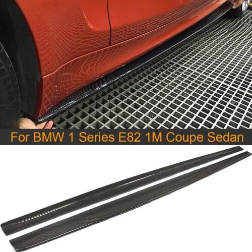 1 Series Carbon Fiber Car Side Skirts Apron for BMW E82 M 1M Coupe Sedan 2011 - 2016 Side Skirts Body Kits Apron Guard