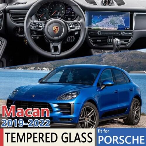 For Porsche Macan Update 2019~2022 Car Navigation GPS Ultra-Thin Film Touch Full Screen Protector Tempered Glass Accessories