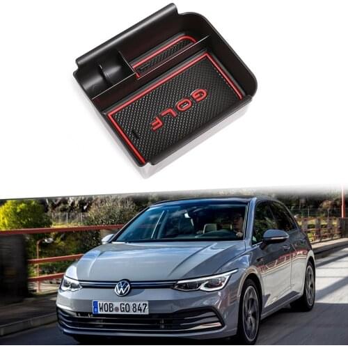 For VW Volkswagen Golf 8 MK8 CD1 2020 2021 Car Central Armrest Storage Box Center Console Organizer Interior Tray Accessories