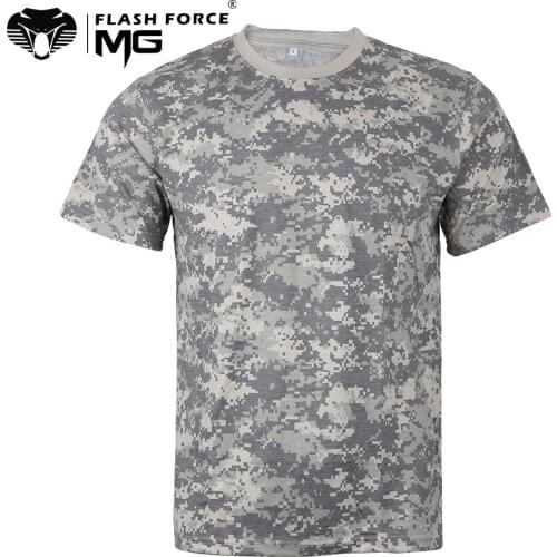 Camouflage Combat Shirt Quick Dry Short Sleeve Tactical T-shirt Man Camo Military Army T Shirt for Hunting Outdoor Hiking