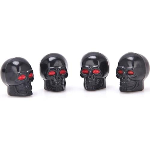4Pcs/lot Skull Car Bicycle Wheel Tire Valve Caps Rims For Wrangler Focus Crosstour Kawasaki Sorento Land Rover Mitsubishi Lancer