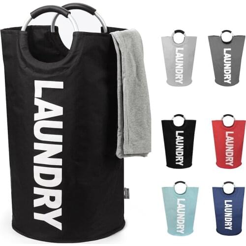 Large Capacity Laundry Basket Collapsible Fabric Laundry Hamper Foldable Clothes Bag Washing Bin Clothes Storage Stand Organizer