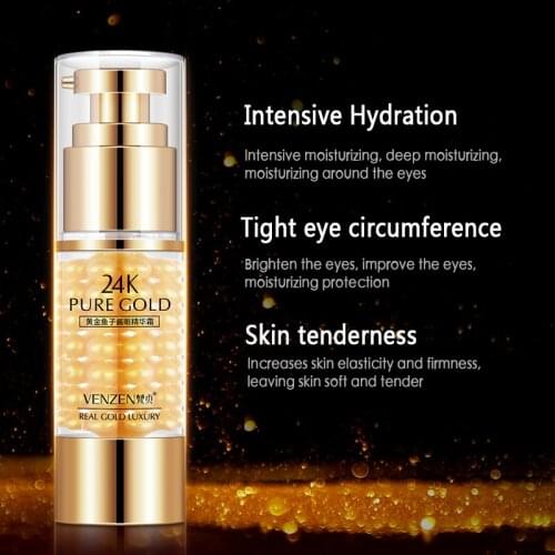 24K Gold Caviar Eyes Cream Anti-Wrinkle Anti Aging Ageless Remove Dark Circles Puffiness Eye Firming Eye Skin TSLM1