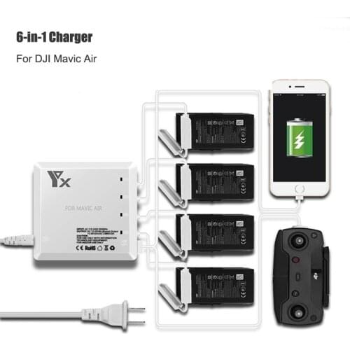 Mavic Air Charger Hub 4 Batteries Charging For DJI Mavic Air USB Port Intelligent Battery and remote Charger